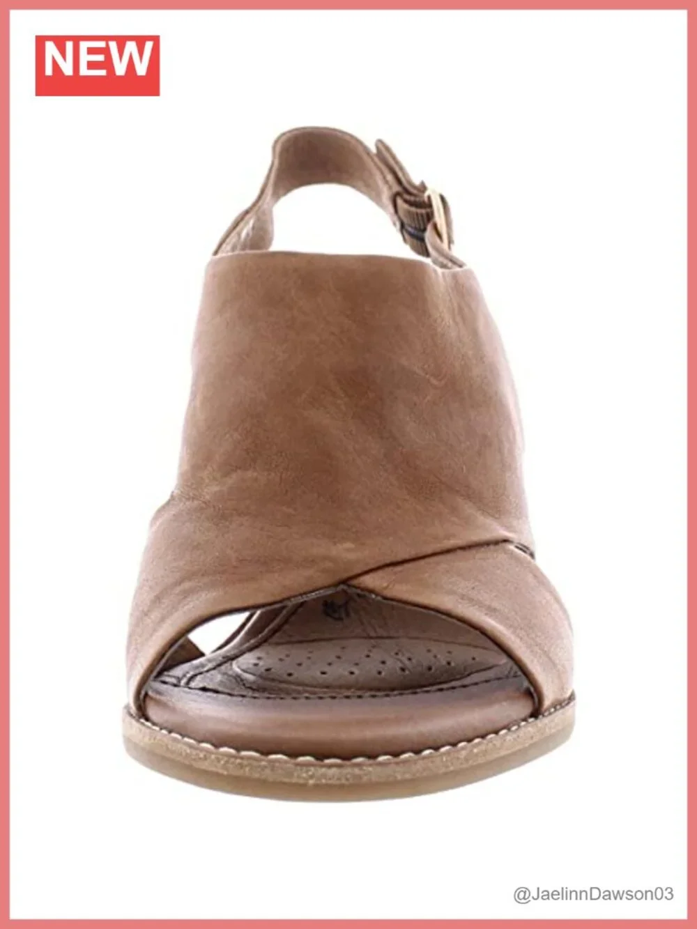 Söfft Mendi Women's Leather Slingback Wedge Sandals Block Heel Cutout